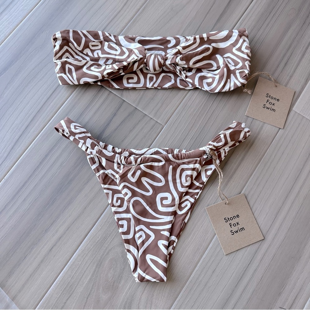 Stone Fox Swim Rawhide Swirl Bikini Top Bandeau